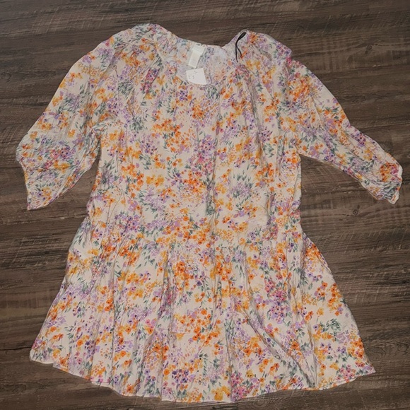 H&M Floral Tunic Sz Medium NWT - Picture 1 of 3
